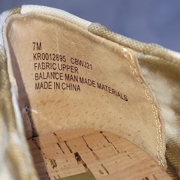 Korks Palmer Ballet Flats Slip On Fabric Green Olive Tie Dye Shoes Women's SZ 7 - Picture 8 of 8